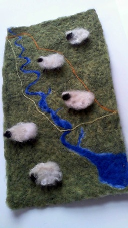 SOFAAR logo Felted piece by Susan Caley-Purdy