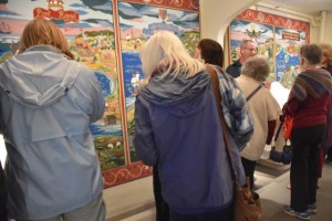 Visiting the Fort Anne Tapestry.