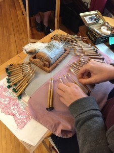 Bobbin Lace making.