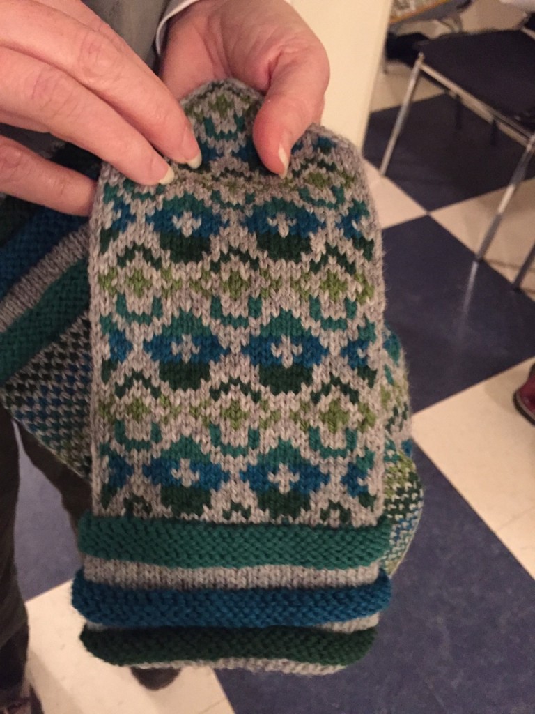 Cheryl Den Hartog's mittens based on the shape of our own Fort Anne.